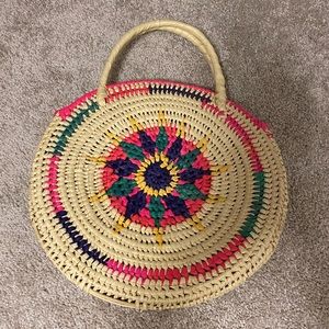 Never used straw hand bag